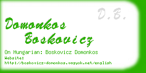 domonkos boskovicz business card